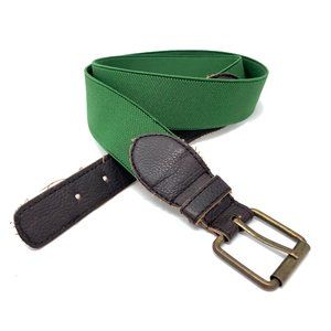 Stretchy Fabric Leather Belt 1.25" Women's